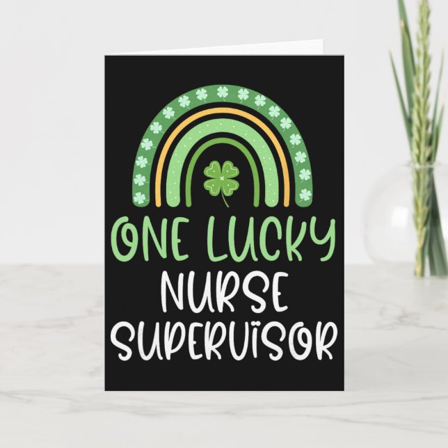 Carte Une infirmière superviseure chanceuse St. Patrick' (Devant)