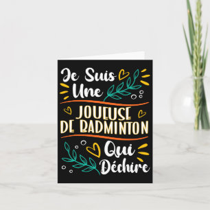 Carte Une Joueuse De Badminton Qui Déchire Cadeau Badmin