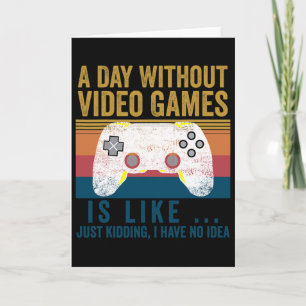 Carte Une Journée Sans Jeux Vidéo Jeu Drôle Joueur Vidéo