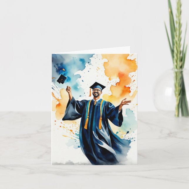 Carte Une lueur de succès - Exubérance d'un diplômé (Devant)