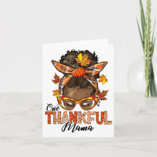 Carte Une Mama Remerciante Black Messy Bun Automne Autom