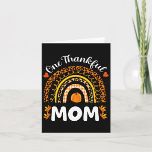 Carte Une maman reconnaissante Thanksgiving Rainbow auto