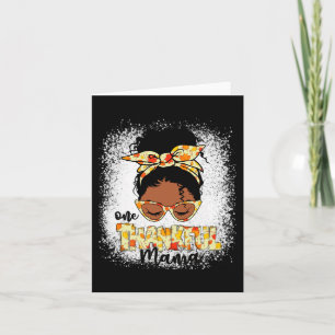 Carte Une maman Remercieuse Drôle Messy Bun Thanksgiving