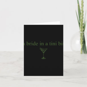 Carte Une Mariée Dans Un Petit Bit Bride Tail Martini Ba