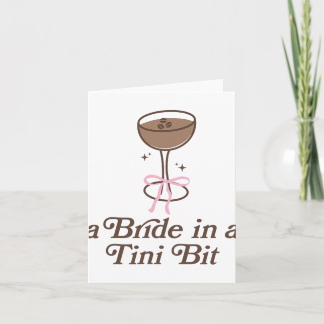 Carte Une Mariée Dans Un Tini Bit Tail Bow Coquette Bach (Devant)