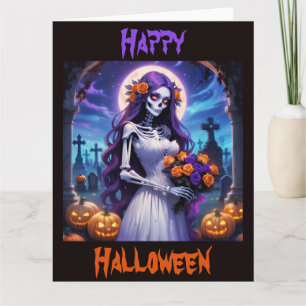 Carte Une mariée d'Halloween