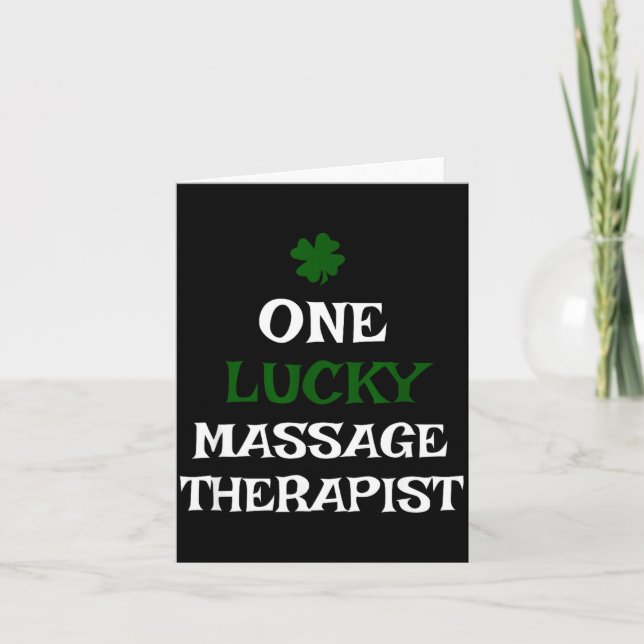 Carte Une masseuse chanceuse jour de la saint patrick ir (Devant)