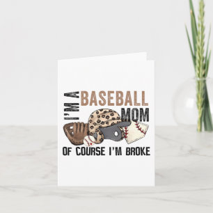 Carte Une Mère De Baseball Bien Sûr Je Broke Leopard Mèr