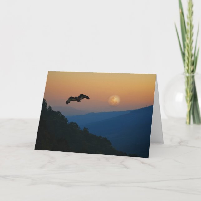 Carte Une montée d'aigles au fullmoon (Devant)