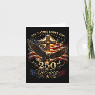 Carte Une nation sous Dieu 250e anniversaire de l'Amériq