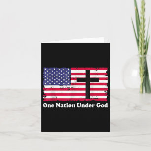 Carte Une nation sous Dieu Drapeau 4 juillet Patriotique