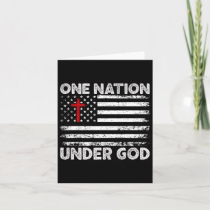 Carte Une nation sous Dieu Drapeau 4 juillet Patriotique