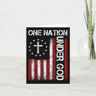 Carte Une nation sous Dieu Drapeau 4 juillet Patriotique