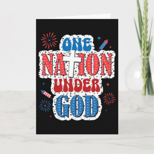Carte Une nation sous Dieu patriotique 4 juillet