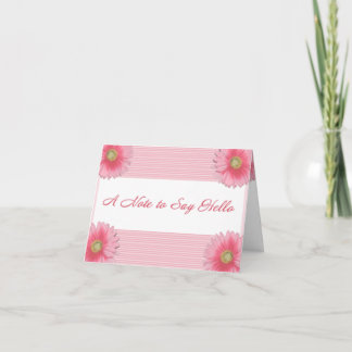 Carte Une note à dire bonjour