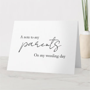 Carte Une note à mes parents, beaux-parents, maman, papa