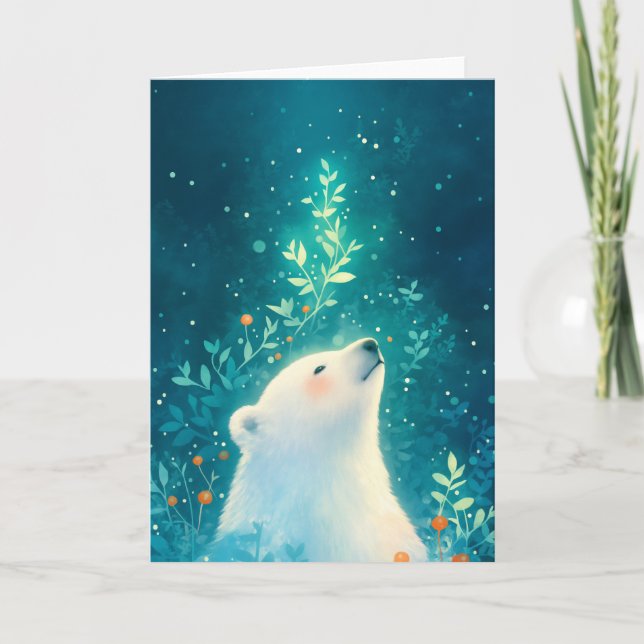 Carte Une Nuit Tranquille d'Ours Polaire (Devant)