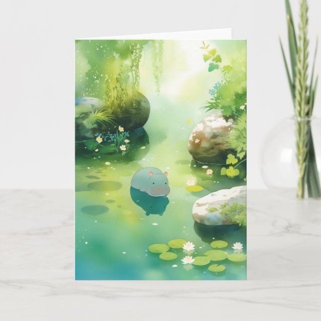 Carte Une Oasis de Calme Hippopotame (Devant)