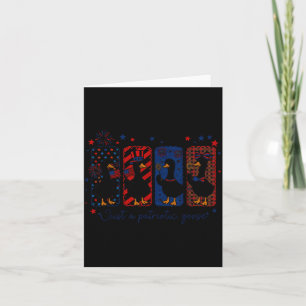 Carte Une Oie Patriotique Drôle Fête De L'indépendance P