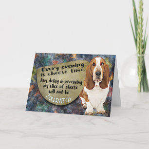 Carte Une pensée hilarante de votre Basset Hound Anniver