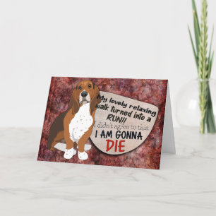 Carte Une pensée hilarante de votre Basset Hound Anniver