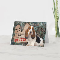 Une pensée hilarante de votre Basset Hound Anniver