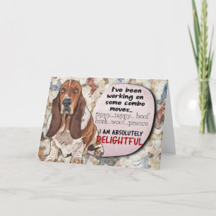 Carte Une pensée hilarante de votre Basset Hound Anniver