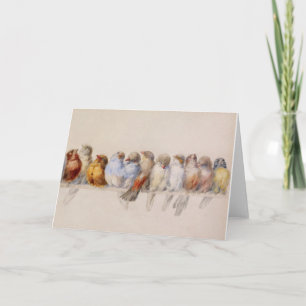 Carte Une perche d'oiseaux Hector Giacomelli 1880