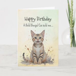 Carte Une personnalité de chat au Bengale Anniversaire A