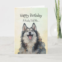 Une personnalité Husky Anniversaire Animaux amusan