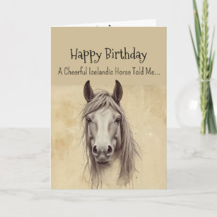 Carte Une personnalité islandaise du cheval Anniversaire