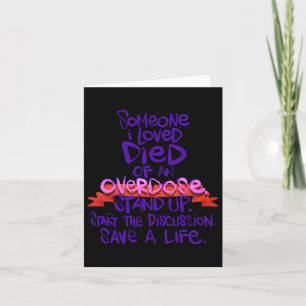 Carte Une personne que j'aime est morte d'une surdose 1
