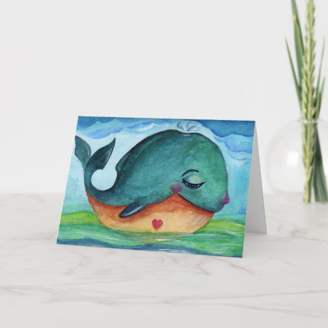 Carte "Une petite baleine gentille" (Devant)