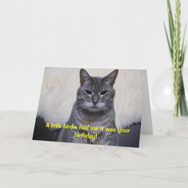 Carte Une petite birdie m'a indiqué qu'elle était votre (Devant)