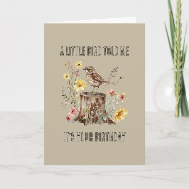 Carte Une petite histoire de fleurs d'anniversaire (Devant)