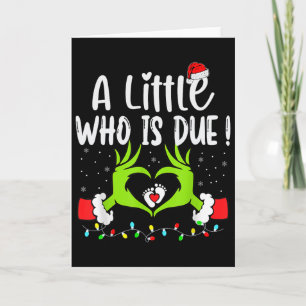 Carte Une petite qui est due drôle de Noël Grossesse Ann