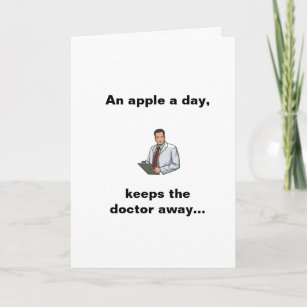 Carte Une pomme par jour, garde le Dr loin