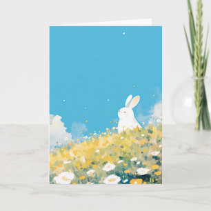 Carte Une Prairie aux Lapins Blancs