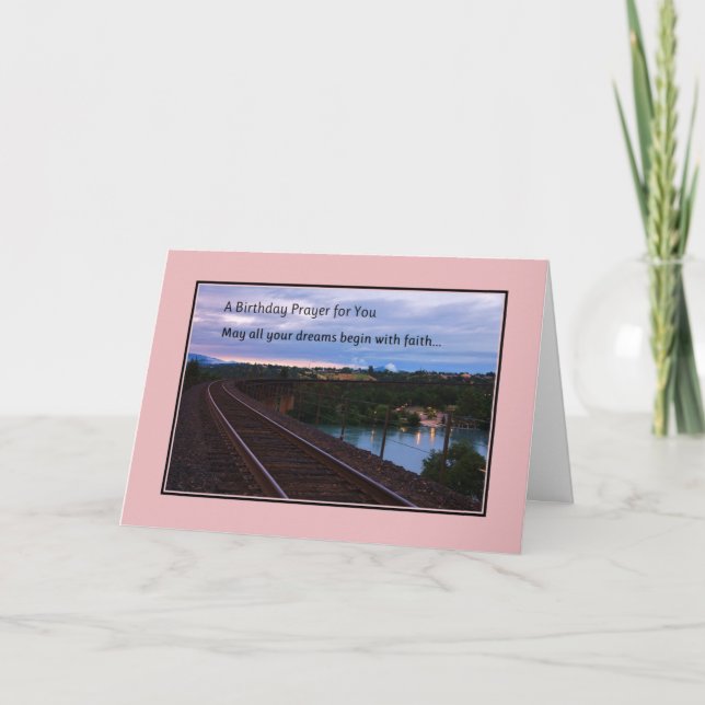 Carte Une prière d'anniversaire pour vous (Devant)