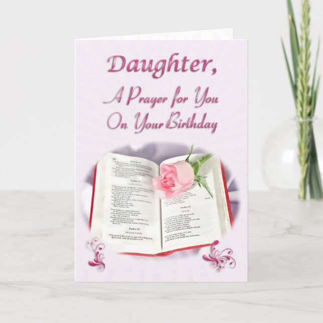 Carte Une prière pour une fille à son anniversaire (Devant)