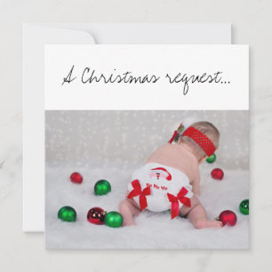 Carte Une proposition de parrain/marraine de Noël Bébé a