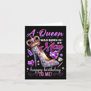 Carte Une Reine Est Née En Mai Femmes Joyeux Anniversair