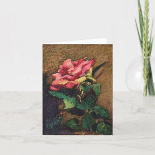 Carte Une rose rose