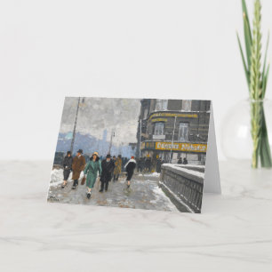 Carte Une rue d'hiver   Paul Fischer