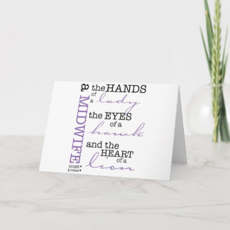 Carte Une sage-femme doit posséder ....