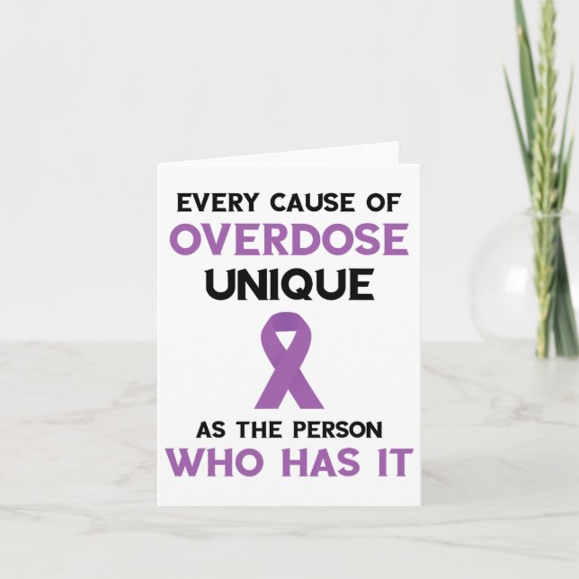 Carte Une Surdose Unique Causer Violet Ribbon Surdose Co (Devant)