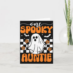 Carte Une Tante Effrayante pour Halloween en Famille