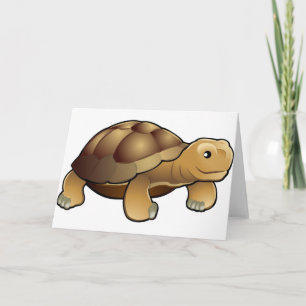 Carte Une tortue mignonne et amicale