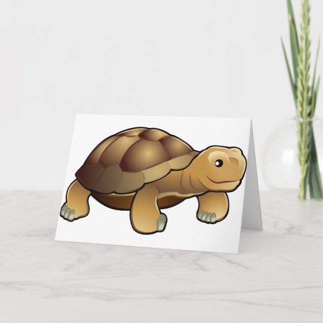 Carte Une tortue mignonne et amicale (Devant)