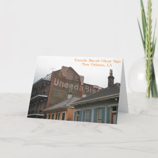 Carte Uneeda Biscuit Ghost Sign Greeting Card (Devant)